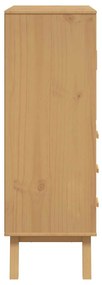 Armário alto OLDEN 85x43x125 cm pinho maciço cinzento/castanho