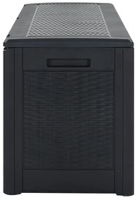 Caixa de arrumação jardim 119x48x60 cm polipropileno antracite