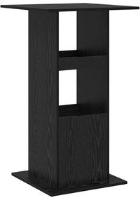 Mesa de Bar com Armazenamento Carvalho Preto 60x60x102 cm Madeira Enge