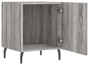 Mesa cabeceira 40x40x50 cm derivados de madeira cinzento sonoma