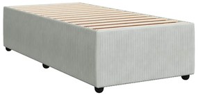 Estrutura de cama sem colchão 90x200 cm veludo cinzento-claro
