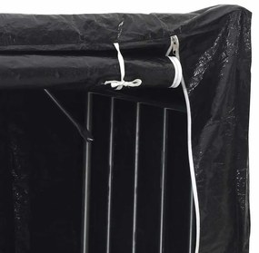 Rack de lenha com tampa de chuva 200x40x200 cm aço galvanizado