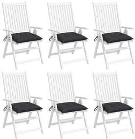 Almofadões para móveis de paletes 6 pcs tecido oxford preto