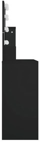 Toucador com luzes LED 86,5x35x136 cm preto