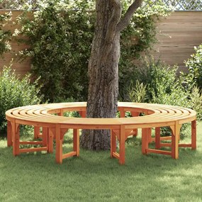 vidaXL Banco de Árvore 2 pcs Castanho 160 x 160 x 45cm