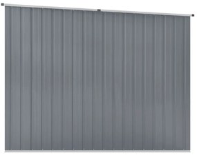 Abrigo de jardim 195x198x159 cm aço galvanizado cinzento