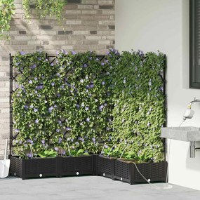 Jardineiras de Jardim 1 pc Preto 120 x 120 x 126 cm Plástico