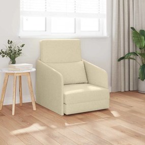 vidaXL Sofá Cama 2 em 1 Creme 65x80x83 cm Tecido