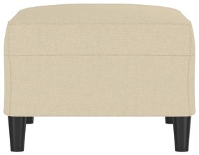 Apoio de pés 70x55x41 cm tecido cor creme