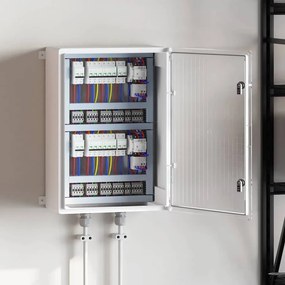 vidaXL Armário de Controle Cinzeto 50 x 24,5 x 70 cm Plástico ABS