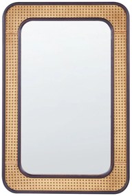 Espelho de parede preto 60 x 90 cm BERNAS Beliani