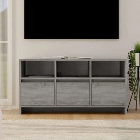 Móvel de TV 102x37,5x52,5 cm contraplacado cor sonoma cinzento