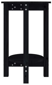 Mesa de centro Ø 40x60 cm madeira de pinho maciça preto