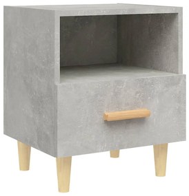 Mesas de cabeceira 2 pcs 40x35x47 cm cinzento cimento