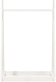 Suporte para roupas 100x45x150 cm madeira pinho maciça branco