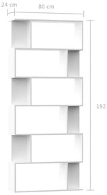 Estante/divisória 80x24x192 cm derivados de madeira branco