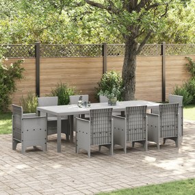 Mesa de Jardim vidaXL Cinzento-claro 250x100x73 cm Rattan Sintético