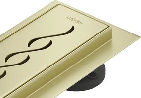 Mexen Flat 360° M18 ralo linear rotativo 90 cm, dourado escovado - 1A23090-40