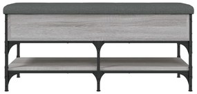 Banco sapateira 102x42x45 cm derivados madeira cinzento sonoma
