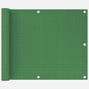 vidaXL Tela varanda PEAD 75x400 cm verde-claro