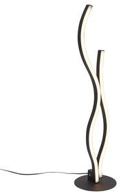 Candeeiro de mesa de design preto com LED regulável - Ying