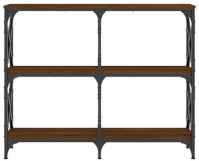 Mesa consola 100x28x80,5 cm derivados madeira carvalho castanho