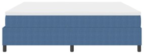 Cama Box Spring com Colchão, Azul, 200x200 cm, Tecido de Veludo Cotelê