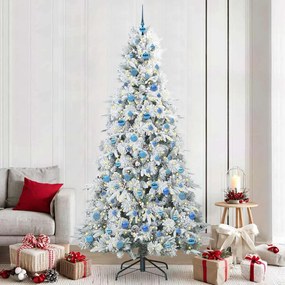 vidaXL Árvore de Natal Articulada Artificial Branco 240 cm PE e PVC