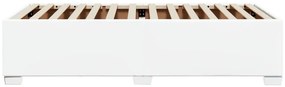 Estrutura de cama 90x200 cm couro artificial branco