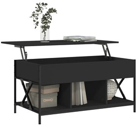 Mesa de centro 100x50x50 cm derivados de madeira/metal preto
