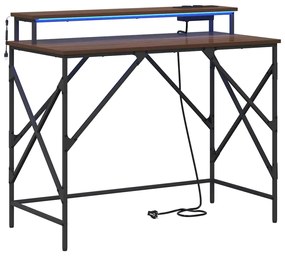 Mesa Carvalho castanho 100 x 50 x 86.5 cm Madeira processada