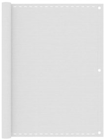 vidaXL Tela de varanda 120x600 cm PEAD branco