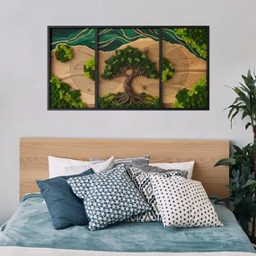 Tríptico de autocolantes - Árvore da vida e círculos de meditação energética