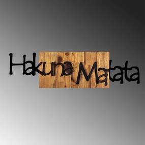 Acessório Decorativo de Parede Hakuna Matata 4 – Preto e Nogueira Clar