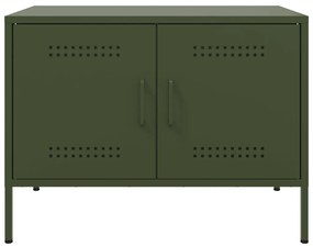 Móveis de TV 2 pcs 68x39x50,5 cm aço verde-azeitona