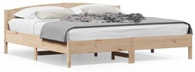 vidaXL Cama sem colchão 200x200 cm madeira de pinho maciça