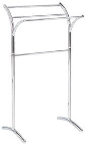 Toalheiro de pé metálico prateado com 4 braços 51 x 91 cm YOPAL Beliani