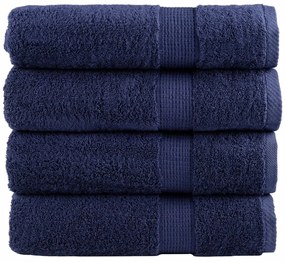 Toalhas banho premium SOLUND 4pcs 70x140cm 600gsm azul-marinho