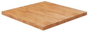 vidaXL Tampo mesa quadrado 80x80x4 cm carvalho tratado castanho-claro