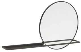 Espelho de Parede 90 X 10 X 50 cm Cristal Preto Metal