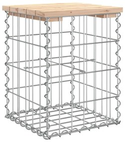 Banco de jardim c/ design gabião 33x31x42 cm pinho maciço