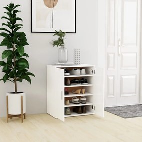 vidaXL Armário para sapatos 60x35x70 cm derivados de madeira branco