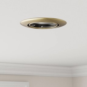 vidaXL Spots Embutidos 6 pcs Redondo GU10 Latão Ø90 mm Aço