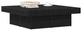 Mesa de Centro vidaXL Preta em Carvalho de 90x90x28 cm de Madeira de E