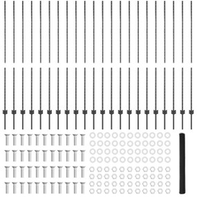 Postes de Cerca vidaXL 22 pcs U-Channel Cinzento 150 cm Aço