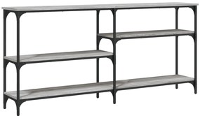 Mesa consola 160x29x75 cm derivados de madeira cinzento sonoma
