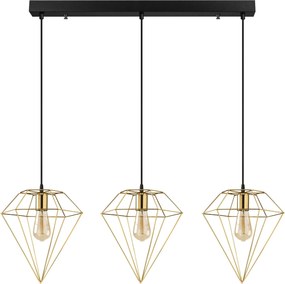 Candeeiro de Teto Elmas – Dourado – 100 x 30 cm