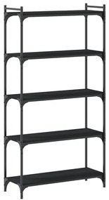 Estante c/ 5 prateleiras 80x30x154cm derivados de madeira preto