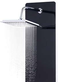 Coluna de duche em vidro 25x44,6x130 cm preto