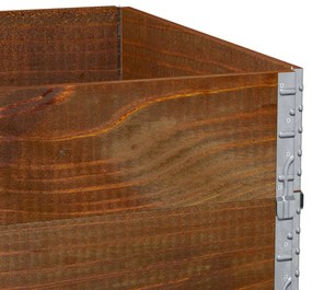 Vaso/floreira para jardim 120x80 cm pinho maciço castanho